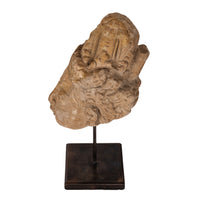 Ancient Gandharan Carved Stucco Greco Buddhist Bodhisattva Head Bust 400-500 CE