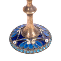 Antique Russian Silver Gilt Cloisonné Vodka Glass Goblet St. Petersburg 1900