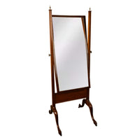 Antique English Georgian Regency Mahogany Cheval Full Length Swing Mirror 1820