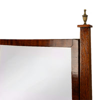 Antique English Georgian Regency Mahogany Cheval Full Length Swing Mirror 1820