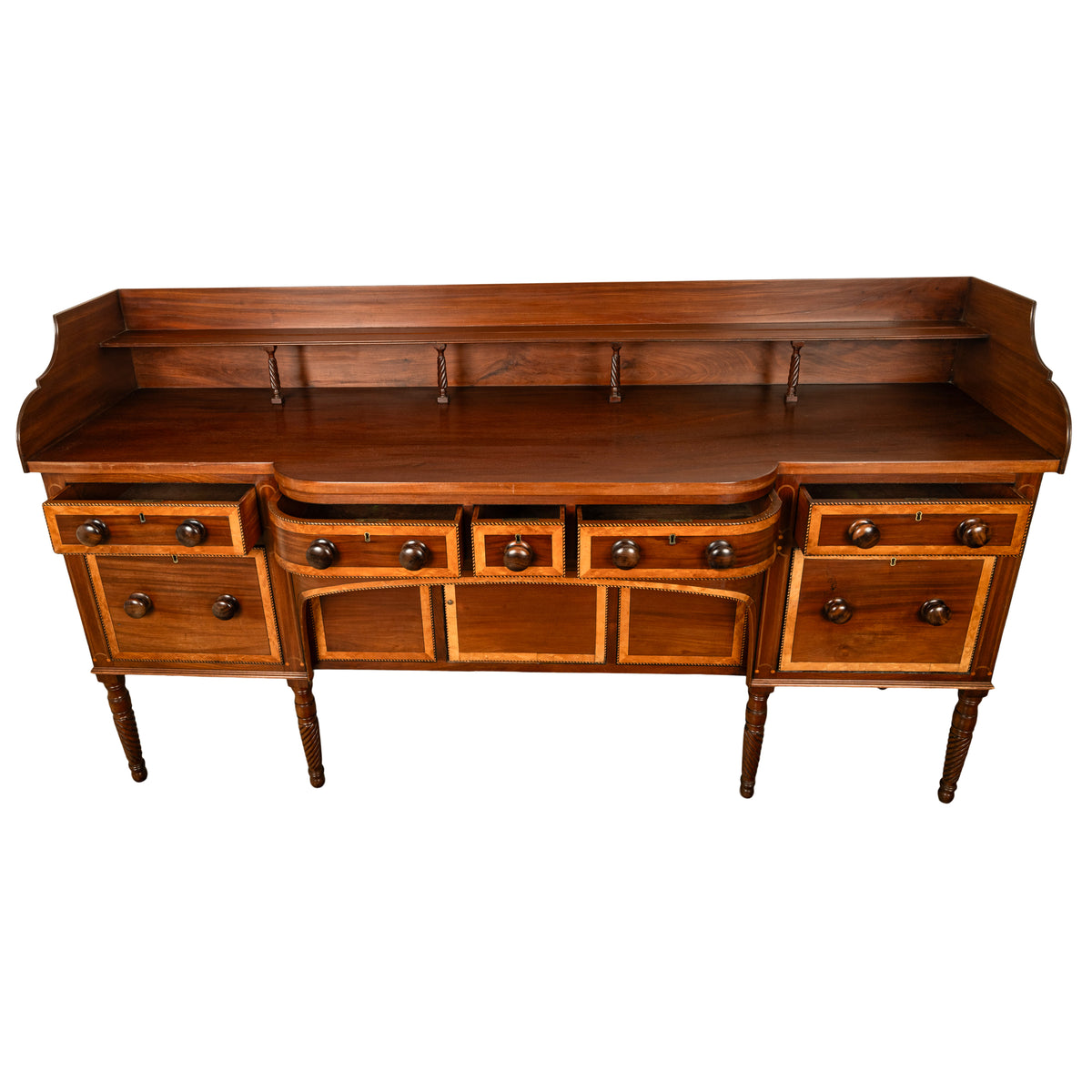 Antique Georgian Irish Inlaid Cuban Mahogany Country House Sideboard Donegal Circa 1800