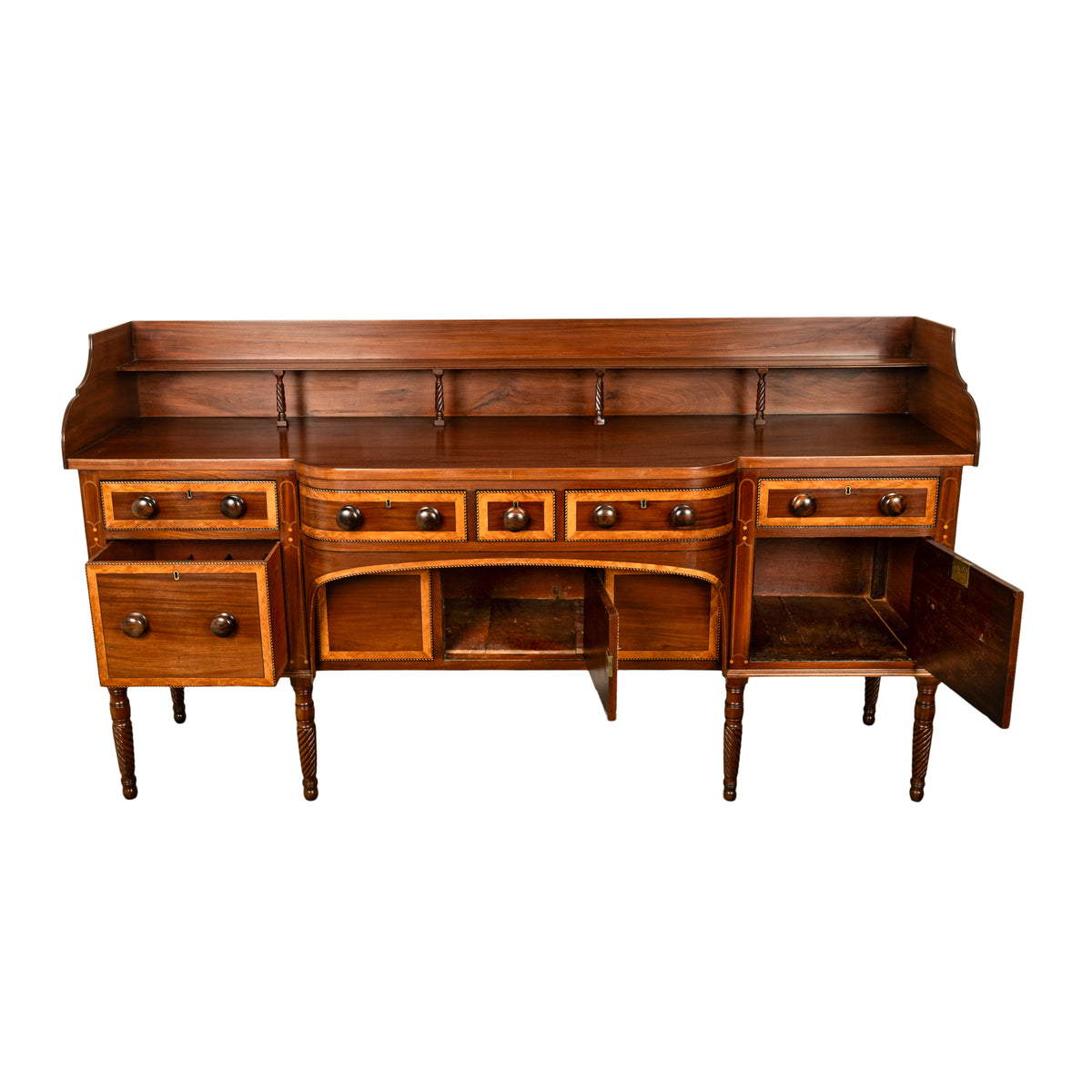 Antique Georgian Irish Inlaid Cuban Mahogany Country House Sideboard Donegal Circa 1800