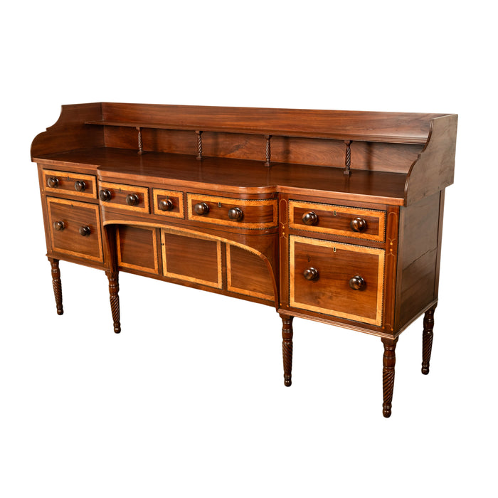 Antique Georgian Irish Inlaid Cuban Mahogany Country House Sideboard Donegal Circa 1800