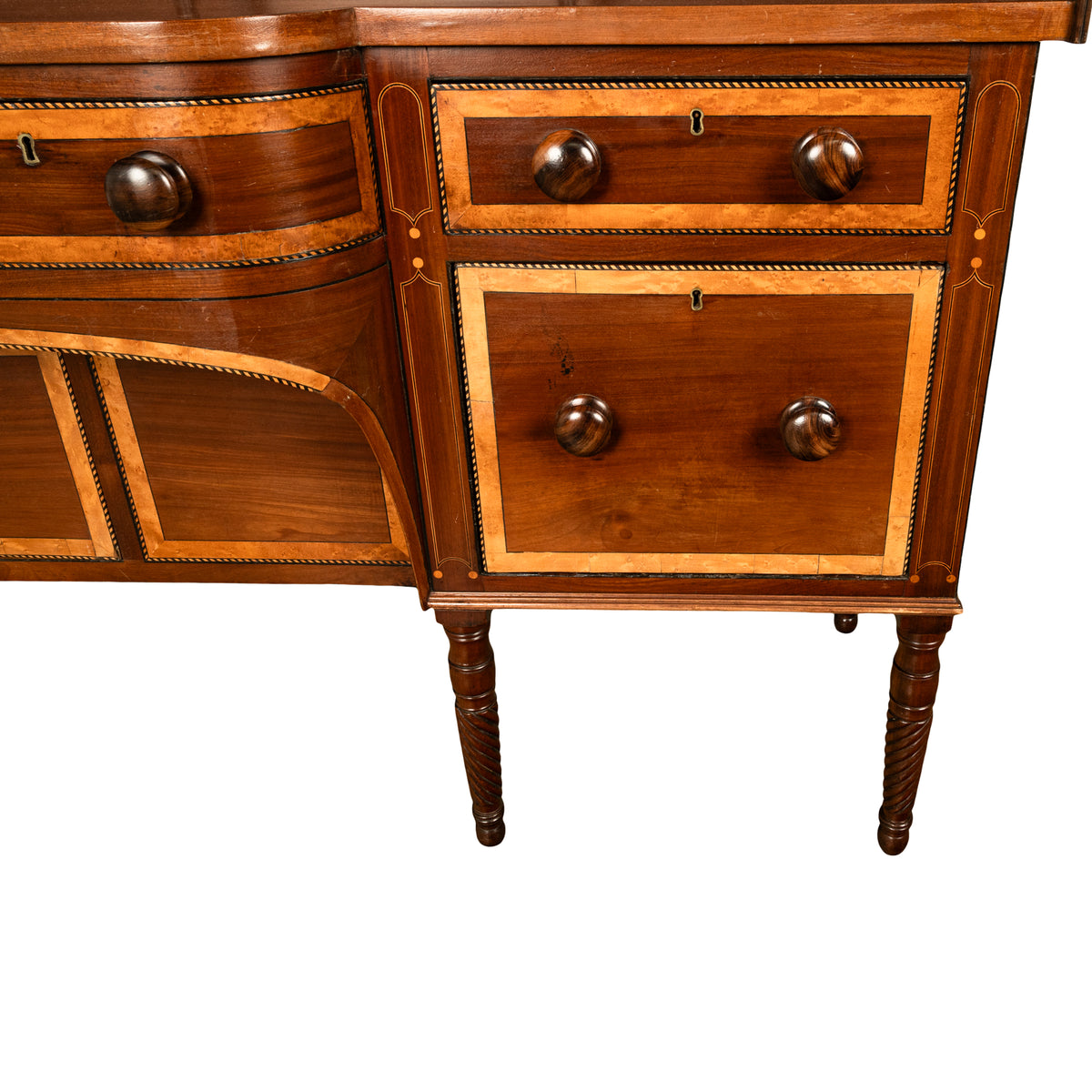 Antique Georgian Irish Inlaid Cuban Mahogany Country House Sideboard Donegal Circa 1800