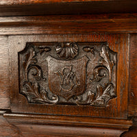 Antique 19th Century Carved Oak Column Fireplace Mantel Surround San Francisco