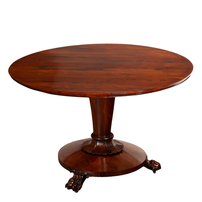 Antique Georgian Regency Rosewood Circular Dining Breakfast Tilt-Top Table 1820