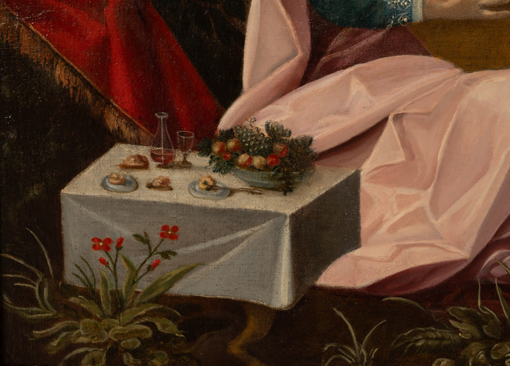16th Century German Renaissance Allegorical Oil Painting Sexual Health Syphilis by Christoph Schwarz, Circa 1580