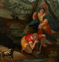 16th Century German Renaissance Allegorical Oil Painting Sexual Health Syphilis by Christoph Schwarz, Circa 1580
