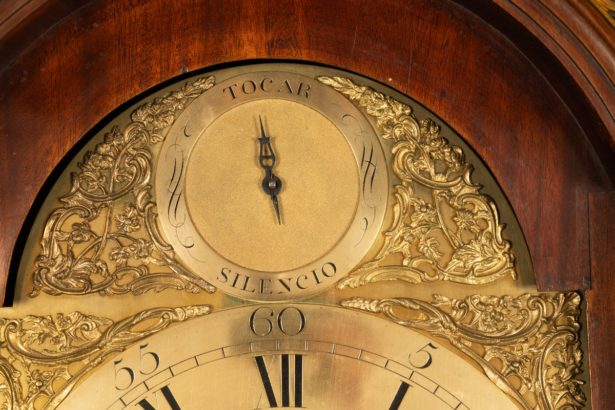 Antique Georgian Mahogany Long Case Grandfather Clock Higgs & Evans London Spanish Market 1770