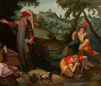 16th Century German Renaissance Allegorical Oil Painting Sexual Health Syphilis by Christoph Schwarz, Circa 1580