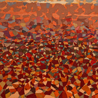 Pacific Northwest Oregon Modernist Oil on Canvas Abstract Landscape Painting 1981 By Richard Arthur Muller