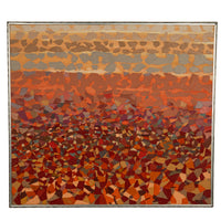Pacific Northwest Oregon Modernist Oil on Canvas Abstract Landscape Painting 1981 By Richard Arthur Muller