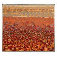 Pacific Northwest Oregon Modernist Oil on Canvas Abstract Landscape Painting 1981 By Richard Arthur Muller