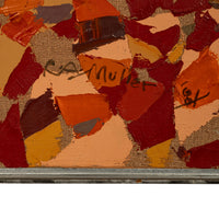 Pacific Northwest Oregon Modernist Oil on Canvas Abstract Landscape Painting 1981 By Richard Arthur Muller
