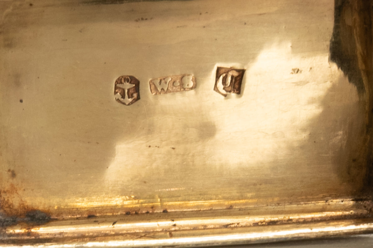 Antique Georgian Sterling Silver Gilt Vinaigrette Birmingham William Simpson, 1826