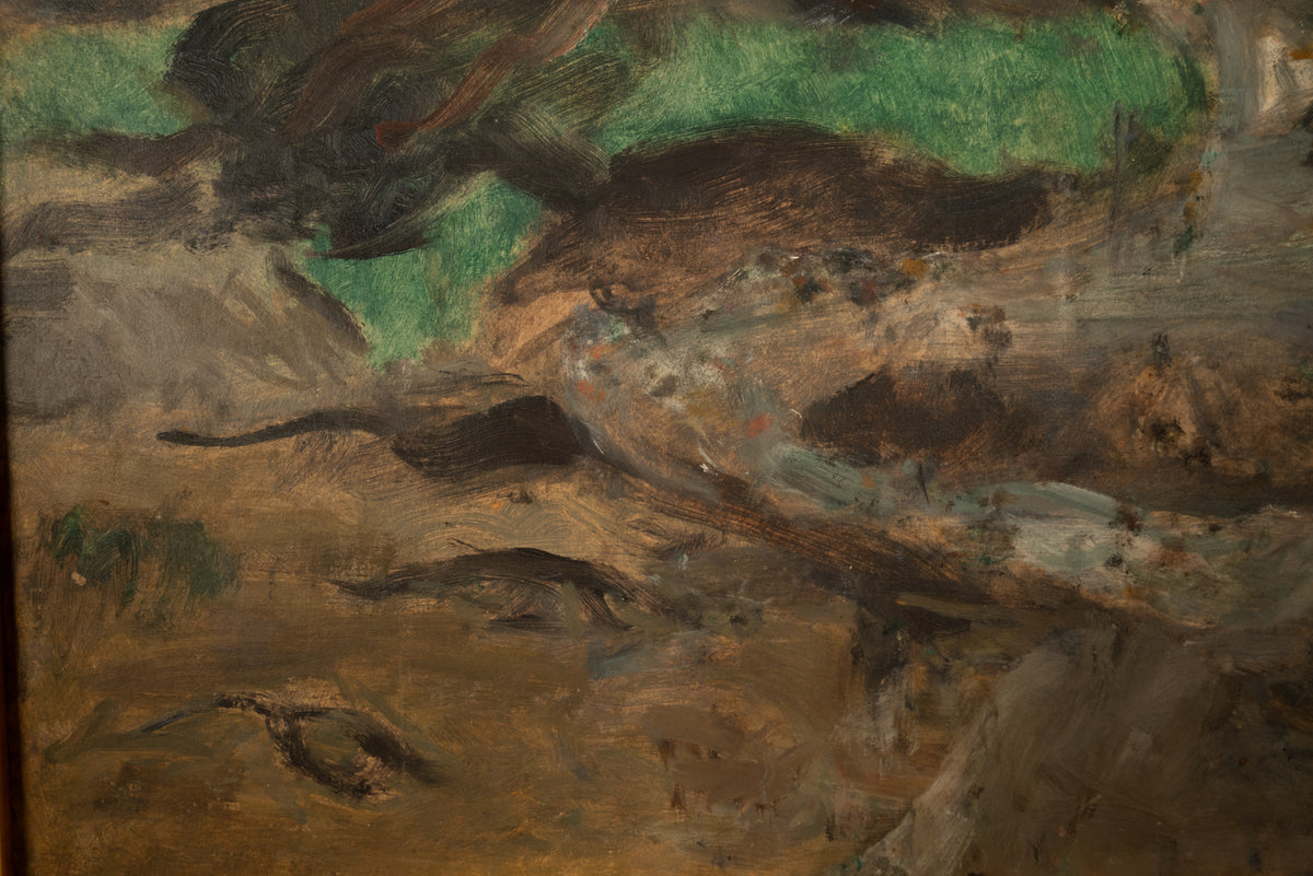 American WPA Oil painting High Desert Landscape Pacific Northwest Oregon by Arthur Runquist, Circa 1942