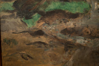 American WPA Oil painting High Desert Landscape Pacific Northwest Oregon by Arthur Runquist, Circa 1942