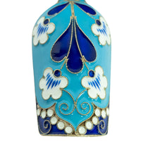 Antique Russian Soviet Era Silver Gilt Cloisonne Enamel Tea Caddy Spoon Moscow
