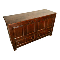 Monumental Antique Georgian Joined Oak Mule Dowry Chest Coffer Yorkshire 1720
