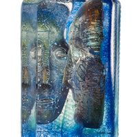 Swedish Art Glass Sculpture Blue Head Bertil Vallien Kosta Boda Signed Numbered