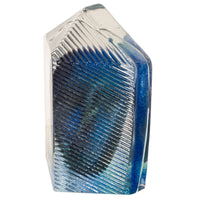 Swedish Art Glass Sculpture Blue Head Bertil Vallien Kosta Boda Signed Numbered