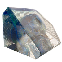 Swedish Art Glass Sculpture Blue Head Bertil Vallien Kosta Boda Signed Numbered