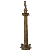 Antique French Grand Tour Bronze Desk Statue Sculpture Napoleon Column Vendome Paris 1860