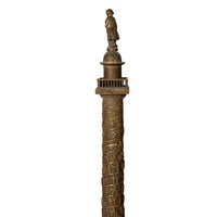 Antique French Grand Tour Bronze Desk Statue Sculpture Napoleon Column Vendome Paris 1860