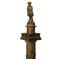 Antique French Grand Tour Bronze Desk Statue Sculpture Napoleon Column Vendome Paris 1860