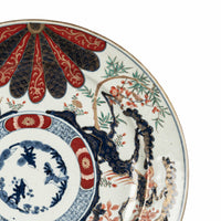 Monumental Antique Japanese Meiji Period Imari Porcelain Charger Plate 1880