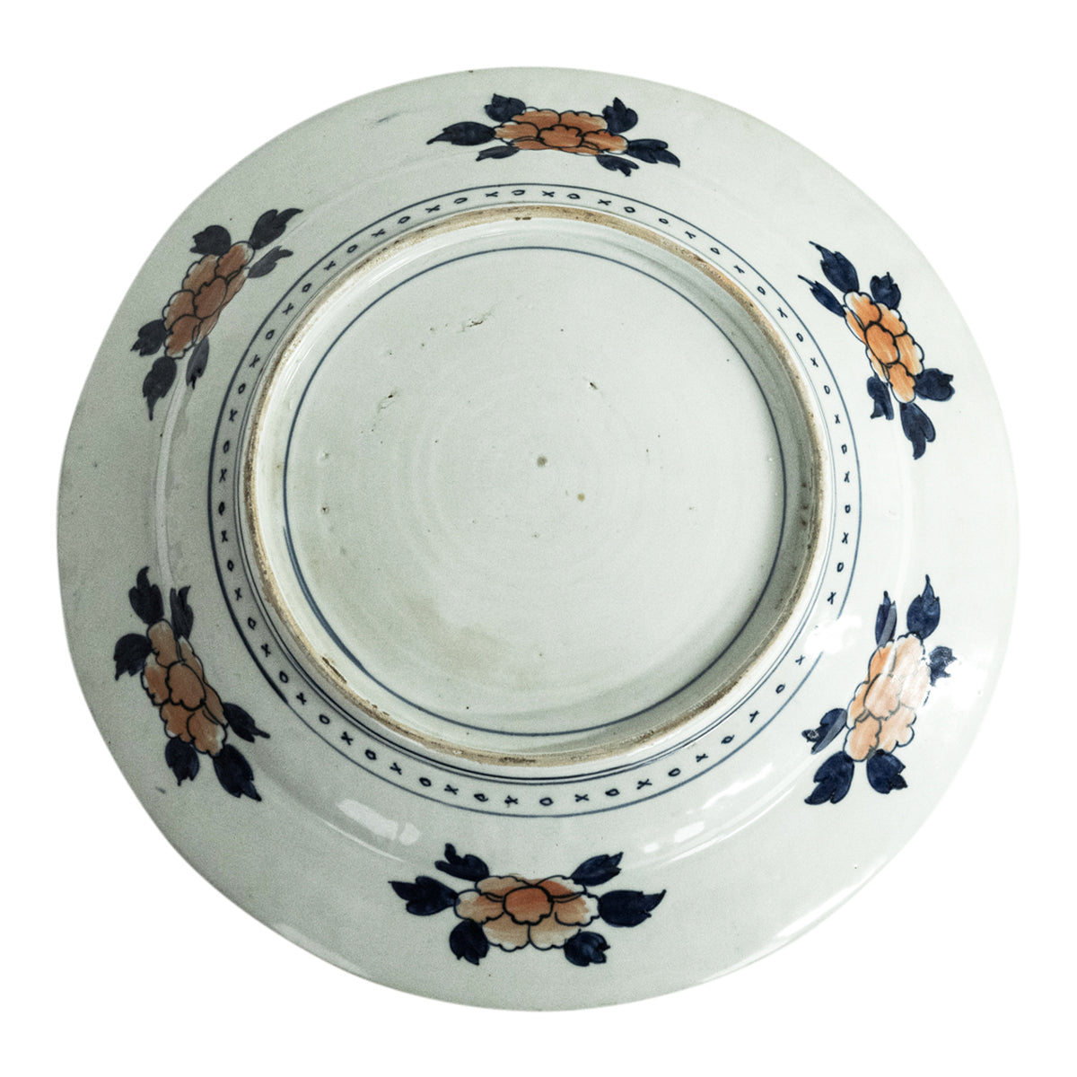 Monumental Antique Japanese Meiji Period Imari Porcelain Charger Plate 1880