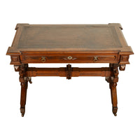 Antique American Walnut Renaissance Revival Aesthetic Movement Desk Table 1875