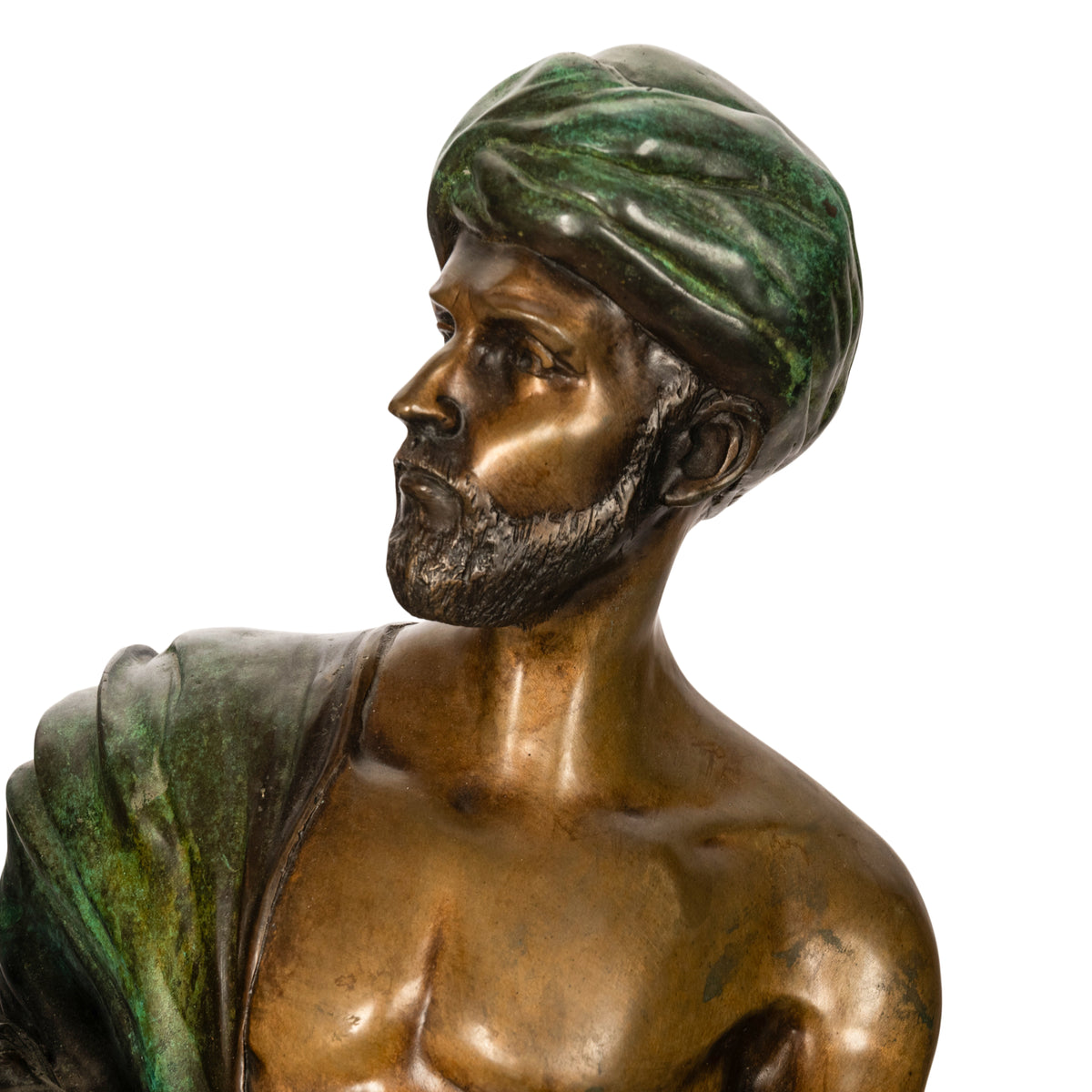 Franz Bergmann Orientalist Arab Slave Nude Group Cold Painted Bronze Signed 1910