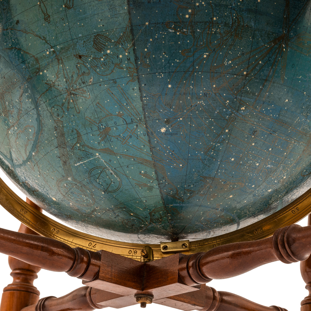 Antique 19th C. W & A K Johnston 18" Celestial Library Floor Globe on Stand London 1879