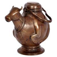 Antique 19th Century Indian Hindu Copper Sacred Nandi Bull Water Vessel 1800