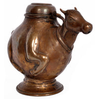 Antique 19th Century Indian Hindu Copper Sacred Nandi Bull Water Vessel 1800