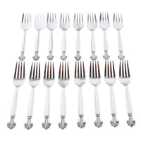 Georg Jensen Acanthus Danish Sterling Silver 69 Piece Flatware Dining Set for 8