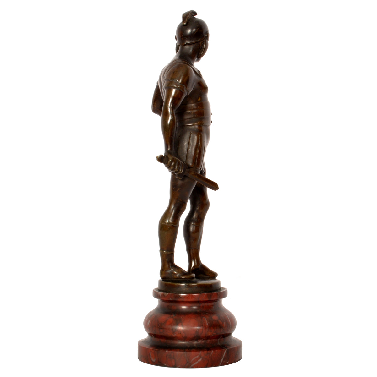 Antique Bronze Grand Tour Roman Centurion Gladiator Statue Sculpture Italy 1820