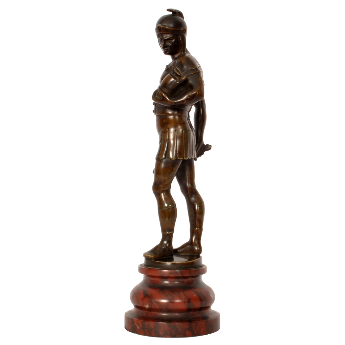 Antique Bronze Grand Tour Roman Centurion Gladiator Statue Sculpture Italy 1820