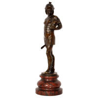 Antique Bronze Grand Tour Roman Centurion Gladiator Statue Sculpture Italy 1820
