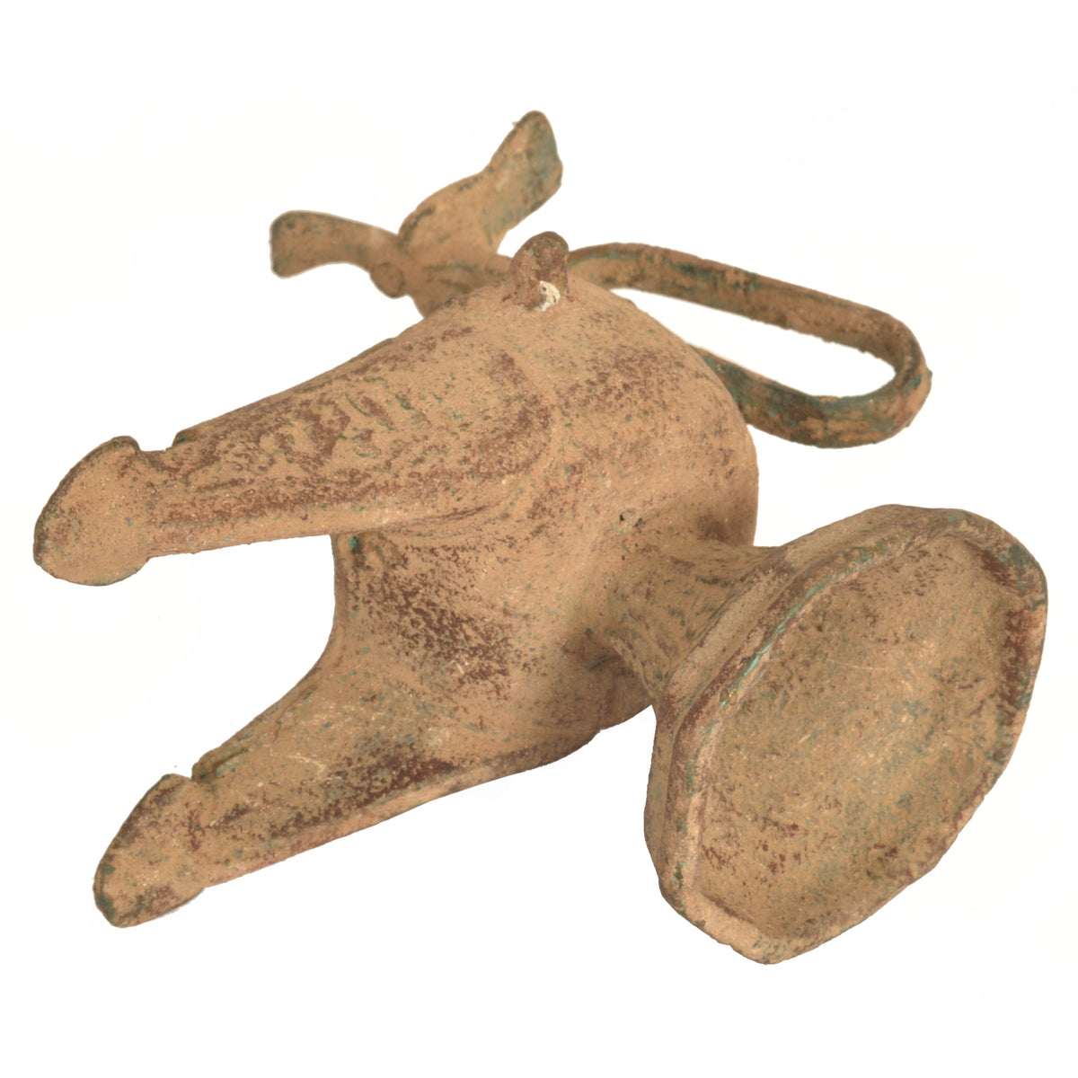 Ancient Persian Khurasan Islamic Engraved Calligraphy Bronze Oil Lamp c.1200