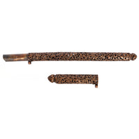 Antique 18th Century Tibetan Buddhist Gilded Iron Lama's Pen Case Derge 1700