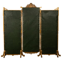 Antique Gilded Room Divider Screen Oil Painting Aesthetic Movement NY 1885