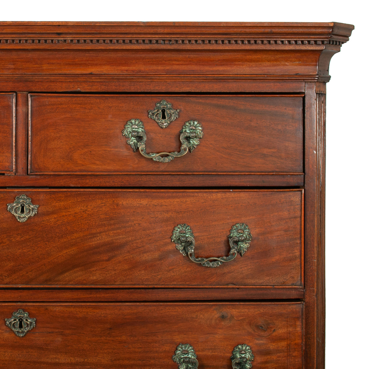 Antique 18th Century Georgian George III Mahogany Tallboy Chest on Chest, Circa 1760
