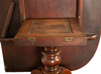 Antique Georgian Regency Cuban Mahogany Twin Pedestal Dining Table Tilt-Top 1810