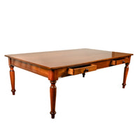 Antique Monumental 19th Century Mahogany Library Conference Dining Table 1860