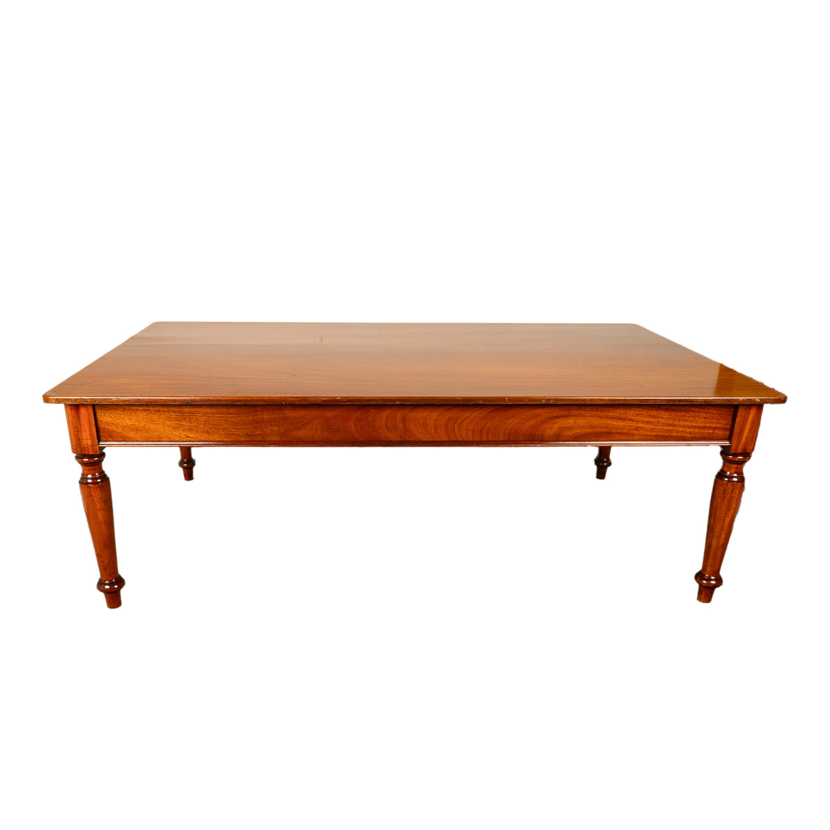 Antique Monumental 19th Century Mahogany Library Conference Dining Table 1860