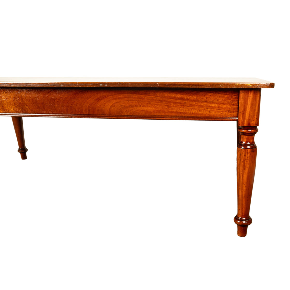 Antique Monumental 19th Century Mahogany Library Conference Dining Table 1860