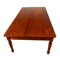 Antique Monumental 19th Century Mahogany Library Conference Dining Table 1860