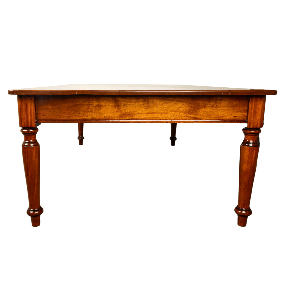 Antique Monumental 19th Century Mahogany Library Conference Dining Table 1860